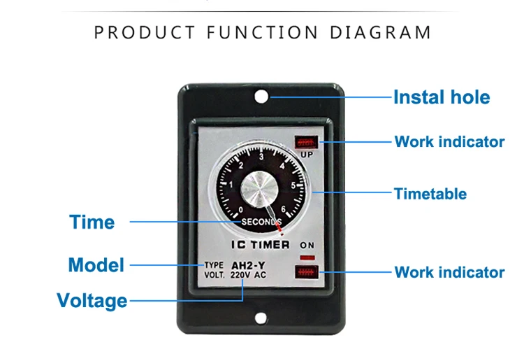 product time relay ah2 y power on delay 220vac dc24v ac380v-3