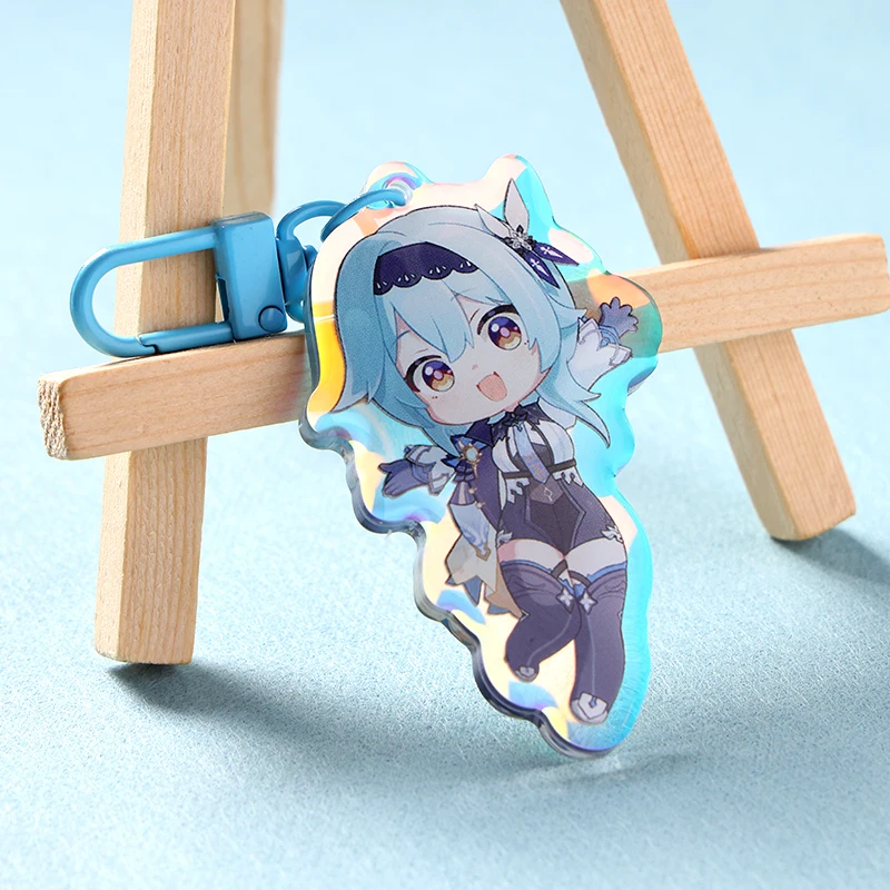 Create Your Own Acrylic Charms Cute Double Side Print Custom Clear Glitter Epoxy Acrylic Keychain supplier