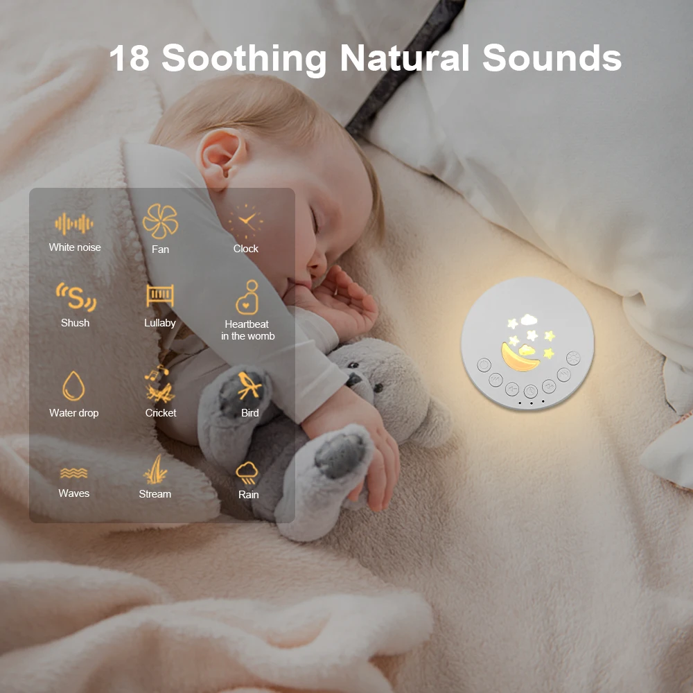 Sleeping Aid Light White Noise Sleep Sound Machine Baby Adult Rechargeable White Noise Machine manufacture
