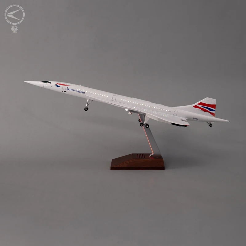 Details about   France French Concorde with LED Cabin Lights Large Display Plane Model 50cm 