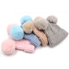 Hat Baby Boy Cotton Knit Hat For Baby Beanies Cap Baby Pom Pom Hat Winter Baby Boy Accessories
