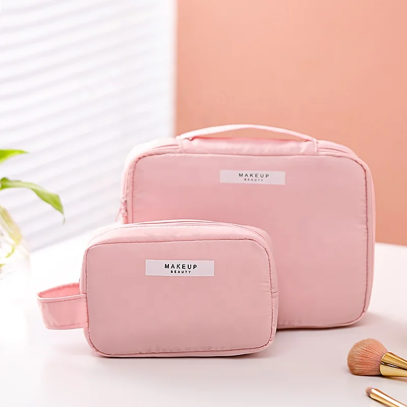 Multi Colors Household Travel Makeup Brush  Cosmetic Organizer Portable Cosmetic Bag Storage Box with Handle