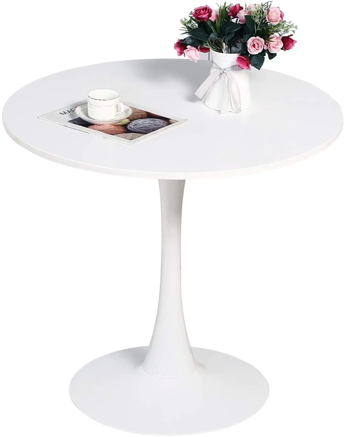 Offense hypocrisy rail Mid-century Modern Round Dining Table Coffee Table With Round Top And  Pedestal Base In White - Buy Mid-century Modern Round Dining Table,Coffee  Table With Round Top And Pedestal Base,Dining Table Coffee Table