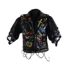 Printed Women Fashion Short Pu Fake Fur 300pcs Costumize Sports Printed Vest