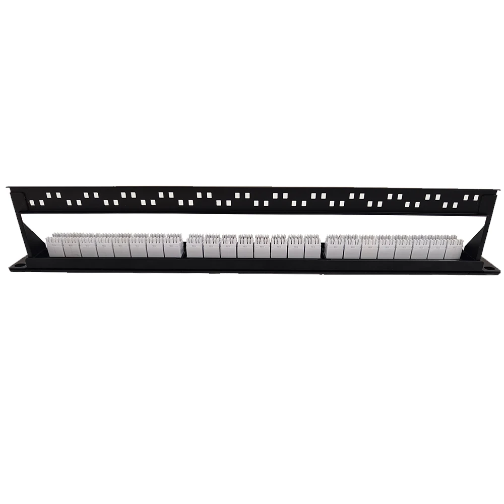 Best Price & Premium Quality 19" 1U 24-port Category 5e Modular Unshielded Patch Panel for Data Center Rack Mount Network Wiring factory