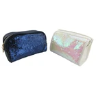 Sequins Bag Ladies Sequinbag Bling Shining Makeup Zipper Pouch Glitter Cosmetic Sequins Beauty Bag For Ladies