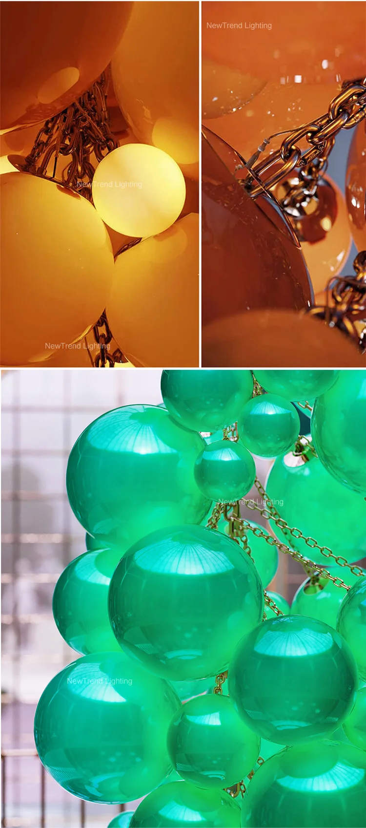 CPL-290 Contemporary Design Indoor Decoration Hotel Lobby Hall Villa Staircase Glass Balloon LED Chandelier factory