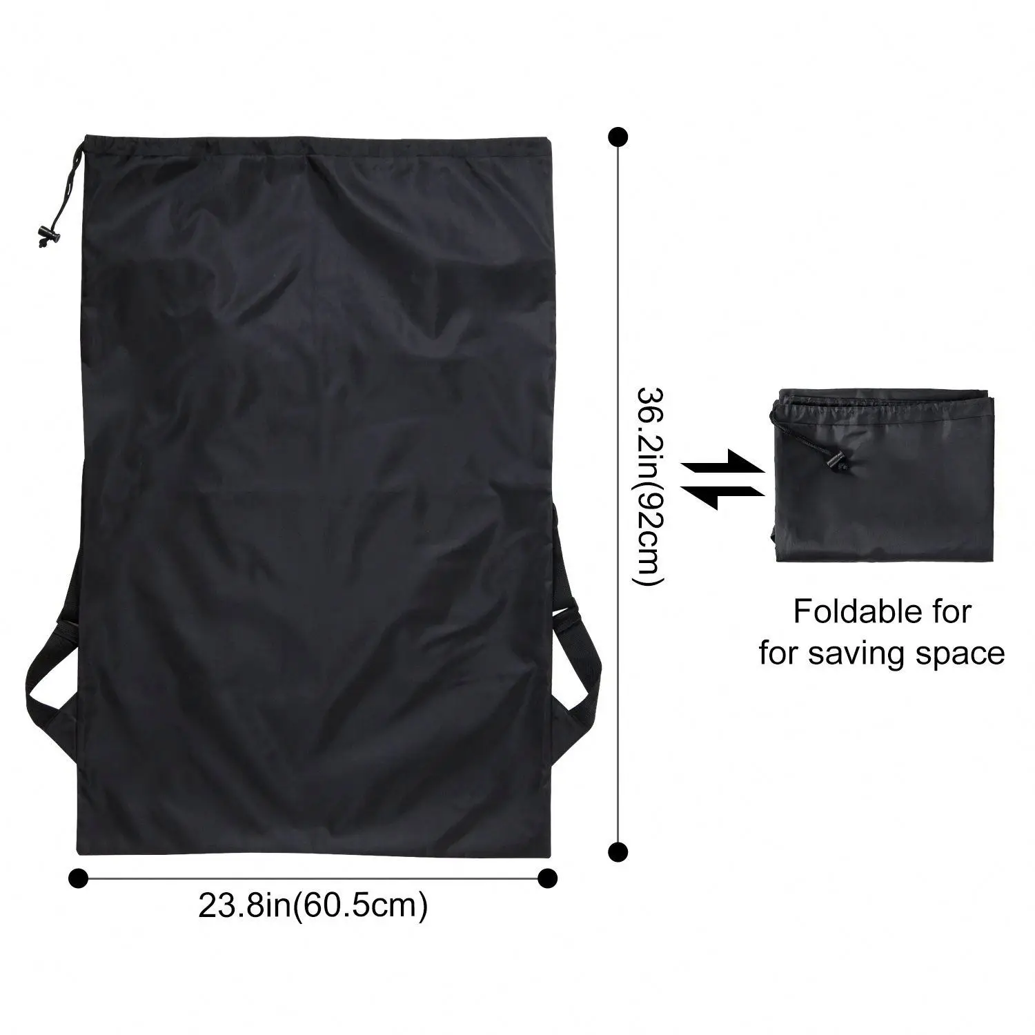 Hot Sale Polyester Waterproof Laundry Bag Large Camping Travel Clothes Storage Bag with drawstring closure