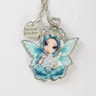 Silver Necklace Fashion Trend Fairy Wing Angel Lady Silver Pendant Necklace