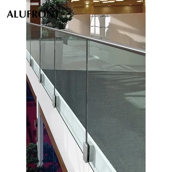 Tempered Glass Aluminum Balcony Balustrades System Modern Design Frameless Railing for Apartments Easy Installation 10-Year