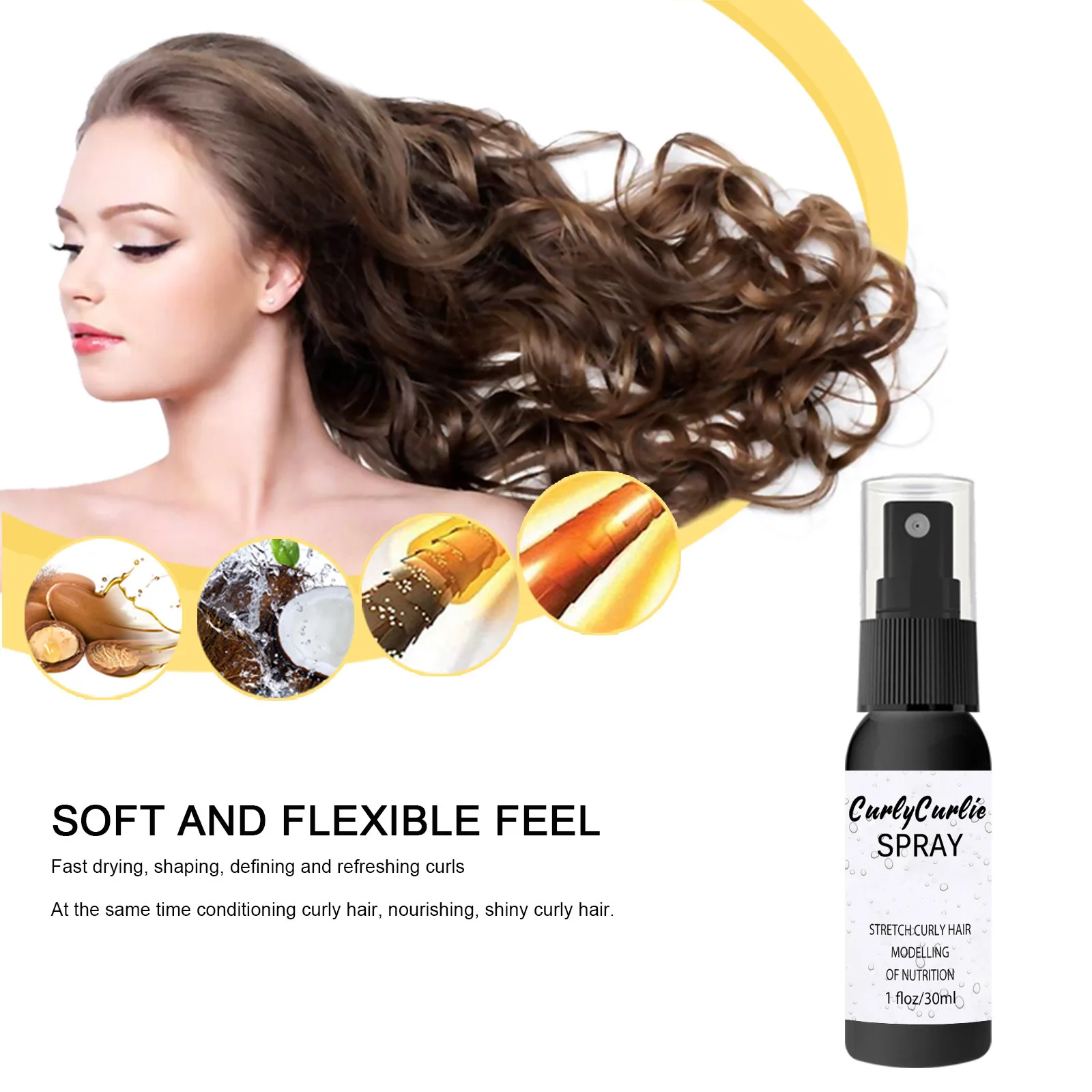 Natural Plant Extract Hair Styling Gel Hair Curl Defining Cream Curly Hair  Spray - Buy Curly Hair Spray,Hair Curl Defining Cream,Hair Styling Gel  Product on 