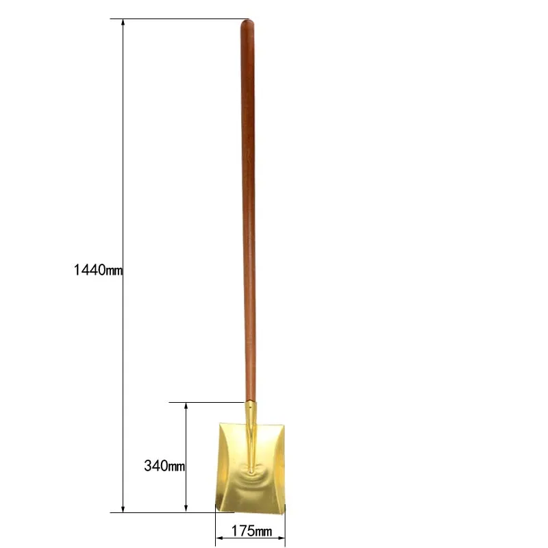 Made in China Multi - Function square Shovel with Wooden Handle Brass for Use in Chemical and Explosion - protection Sectors supplier