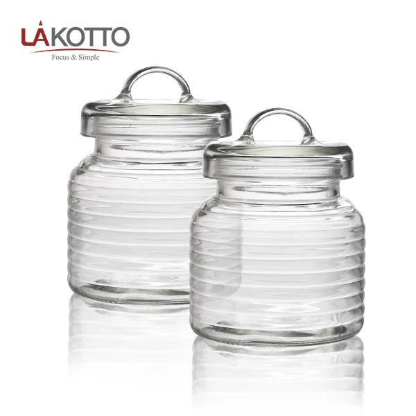 Storage jar Food glass jar container for packaging honey jelly with glass lid glass containers for honey