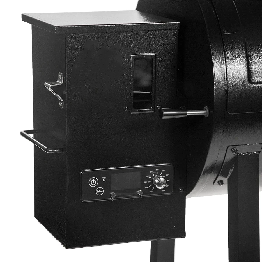 Black Wood Pellet Grill Smoker With Electric Digital Controls for BBQ