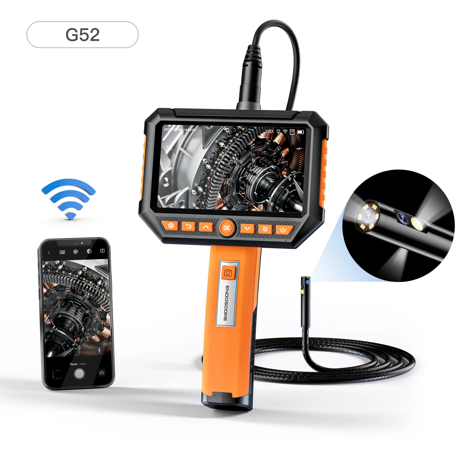 auto focus wifi endoscope camera