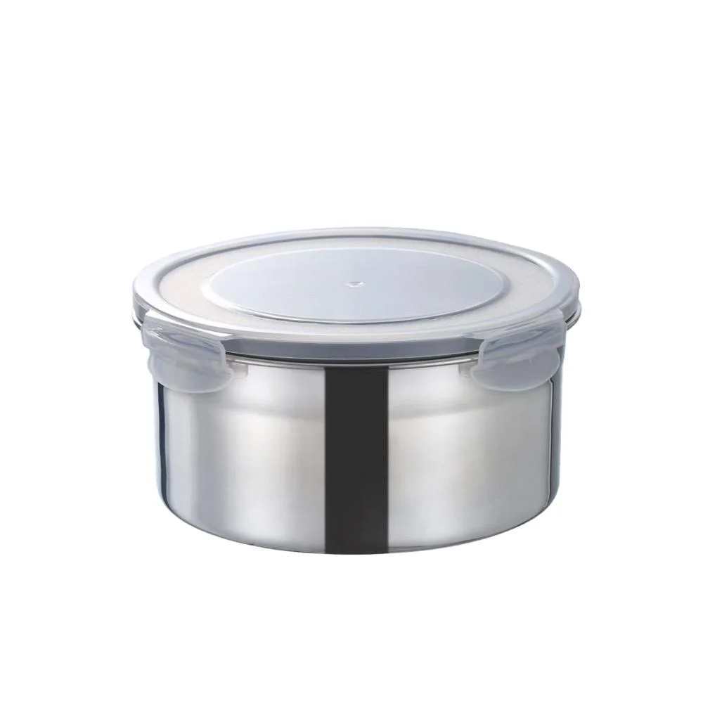 SS 304 Custom stainless steel food storage canister with elastic band