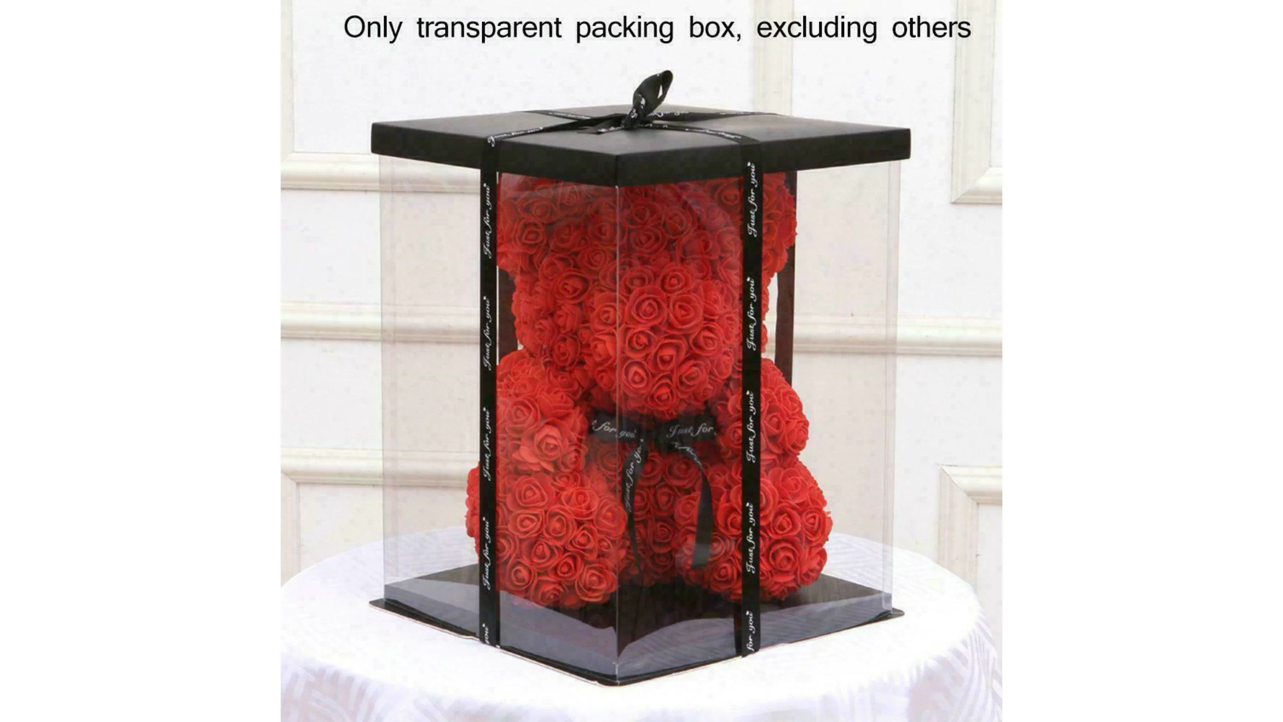 valentines day gifts artificial flower teddy rose bears with box