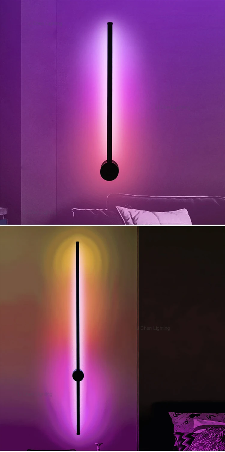 w0043 1 new product indoor decoration for living room corridor hotel metal bedroom led modern rgb wall lamp -3