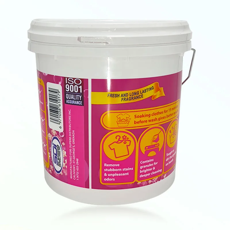 OEM Bulk Manufacture High Foam Washing Detergent Powder 5KG Disposable Soap Powder for Apparel for Washing Plant Bucket factory