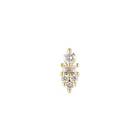 Stud Earrings 2021 Mini Gold Plated Spiral Cartilage Ear Stud White Diamond Zircon Piercing Stud Earrings