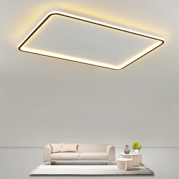 Nordic Ultra Thin Surface Ceiling Light Fixture Modern Minimalism Black Gold Round Square Ceiling Light