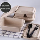 Food Container Paper Food Paper Lunch Box Disposable Biodegradable Fast Food Pulp Container Paper Lunch Burger Box