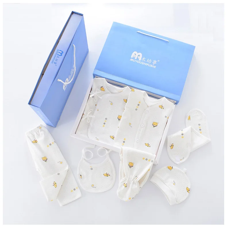 Newborn popular gift box spring and autumn suit baby clothes supplies newborn baby full moon meet gift baby summer