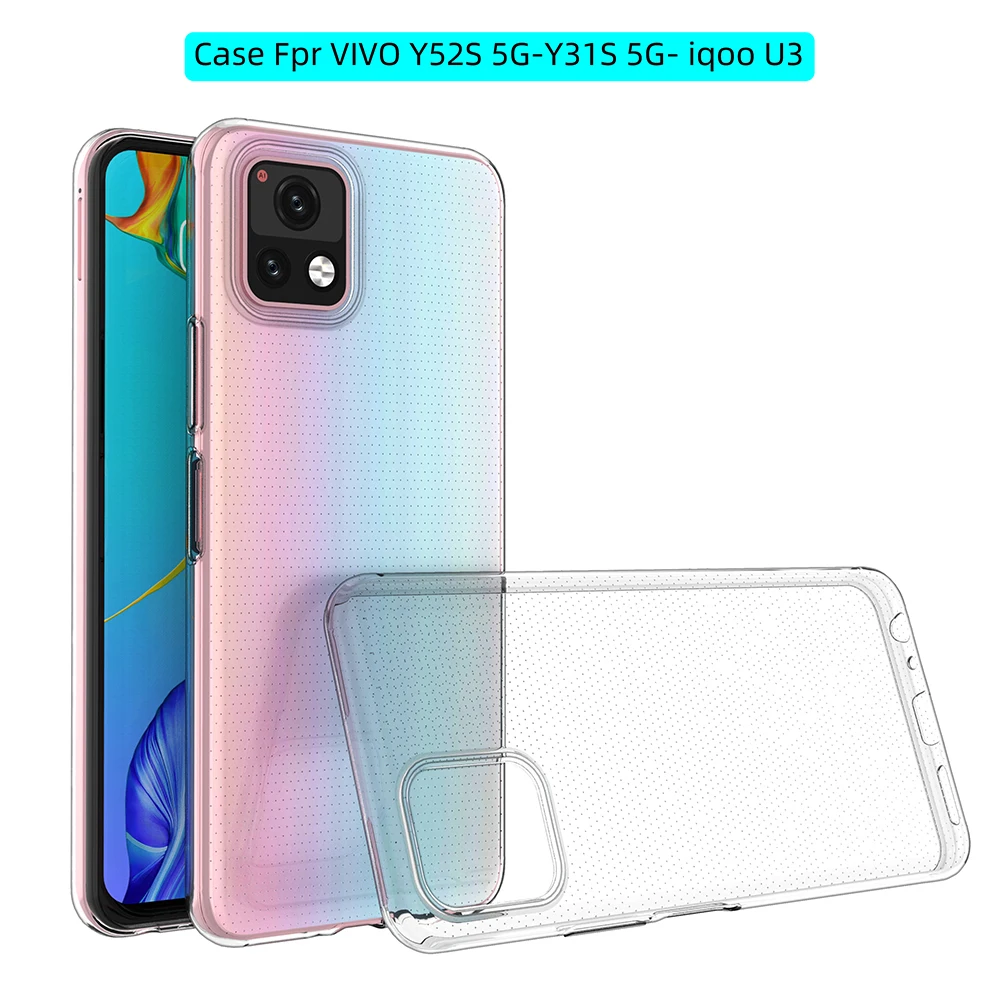 transparent mobile funda phone cases back cover for vivo iqoo u3