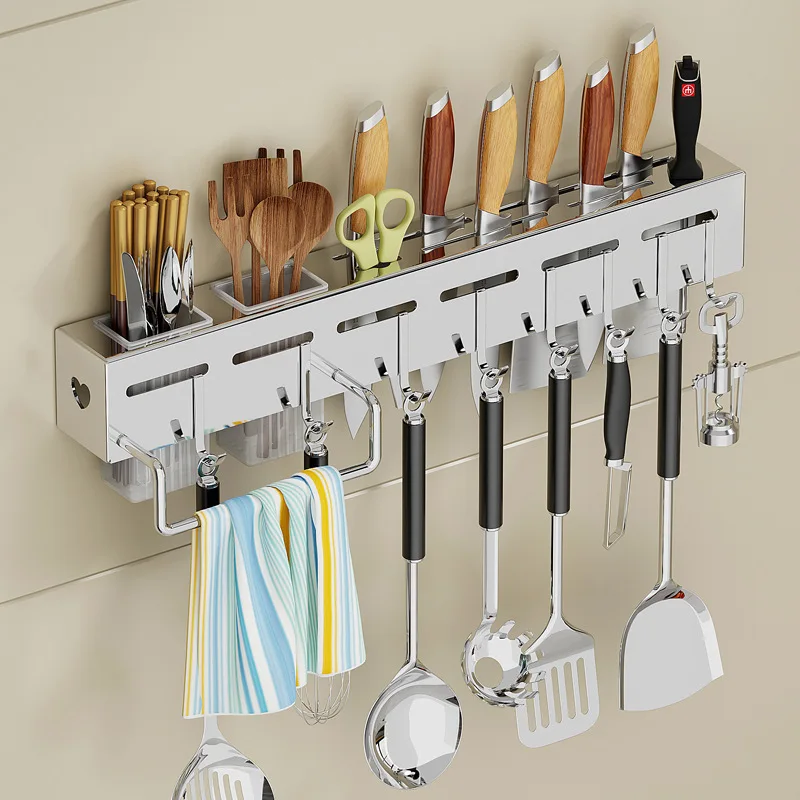 Kitchen Knife Holder for Wall, Stainless Steel Knife Blocker without Kitchen Knife Storage Organize