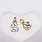 Charm EManco Shining Small Rhinestone Charm 316L Stainless Steel Pendants For Necklace Bracelet Jewelry DIY