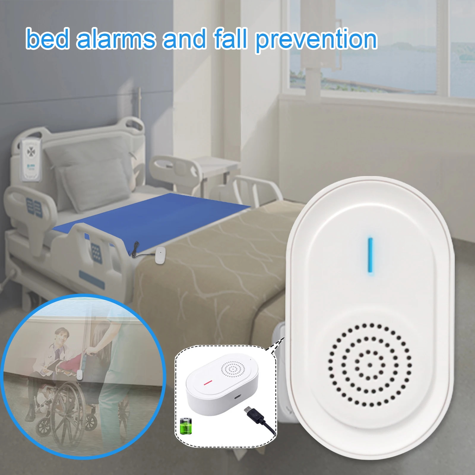 Daytech Bp01 Caregiver Receiver Bed Alarm Bed Pressure Sensor Mat