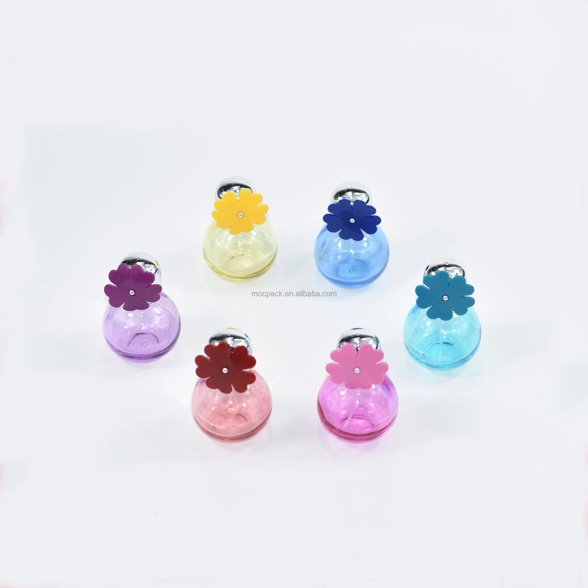 product wholesale 30ml ball shape cute perfume bottle empty pink flower perfume bottle-28