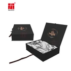 Packaging Luxury Customized Ribbon Satin Gift Box Hair Extensions Packaging Boxes For Wig Black