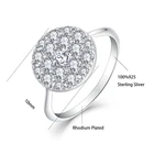 Cz Stone Ring Rings Fashion Jewelry 18K Gold Plated CZ Round Stone Full Ring Big Diamond Rings Wedding Rings