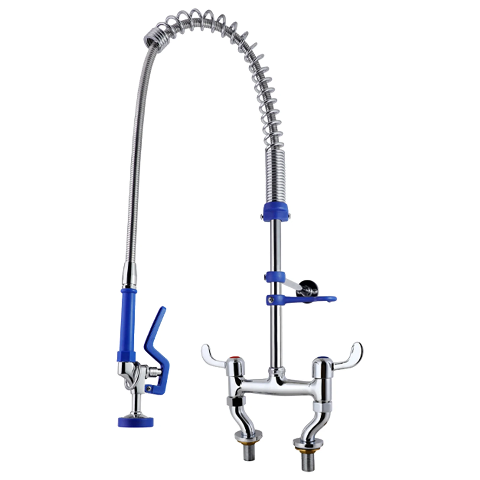 Commercial Kitchen 33\39\41\47" Height Brass Swing Spout Pre-Rinse with Sprayer 1/2/3 Compartment Sink Taps Deck Mountable details
