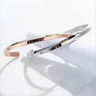 Bracelet Cross-border Special Engraving She Believed She Could So She Did Titanium Steel Bracelet Can Be Customized