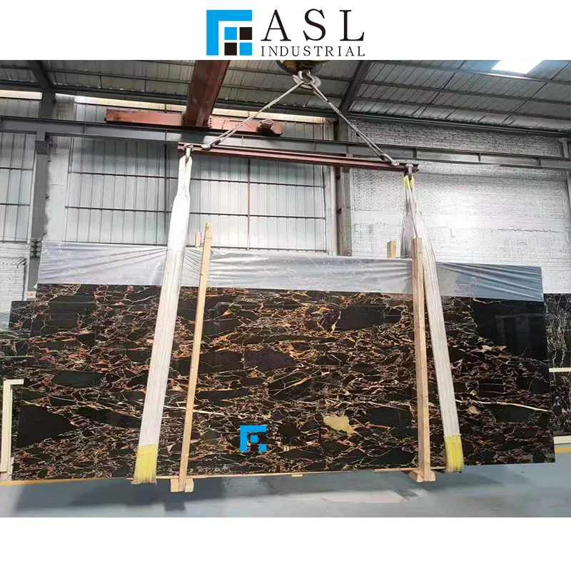 Athens portoro/porto black marble with gold/golden vein marble flooring tile wall cladding glossy black gold marble tiles