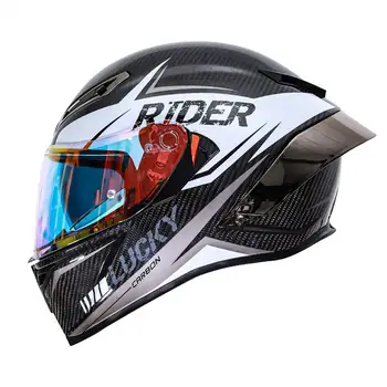 2023 sell like hot cakes OEM DOT Full Face Motorcycle Helmets Black And Colorful Helmet Double Visor Casco