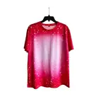 Shirts 2022 New Arrivals Faux Sublimation Bleach Shirt DIY Logo Short Sleeves Polyester T Shirts
