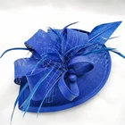 Handmade Pretty Lady Wedding Party Hat Women's Organza Church Wedding Hat With Floral