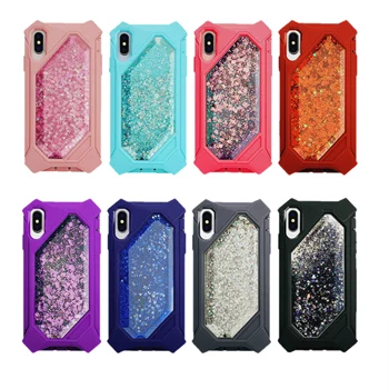 Glitter Bling Liquid Mobile Phone Cover Case For iphone 13 11 12 Pro Max X XR Case Shockproof Phone Cover