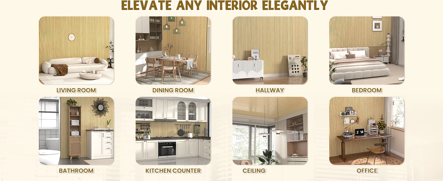 Modern MDF Acoustic Slat Panels Stylish Soundproof Wall and Ceiling Decoration with 90% Noise Reduction 18mm Thick manufacture