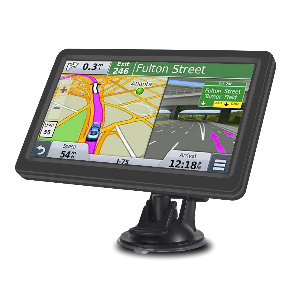 7 Inches Sat Nav Car Truck GPS Navigation with Touchscreen Include UK & EU Latest Maps and Lifetime Map Updates 
