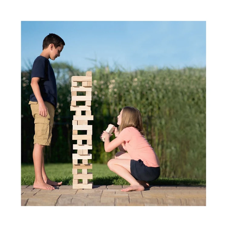 Toy set wholesale factory price outside solid wood giant wooden yard giant dice for outdoor lawn game for kids and adults