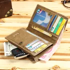 Leather Wallet Large Capacity Genuine Leather Card Holder Wallet Men