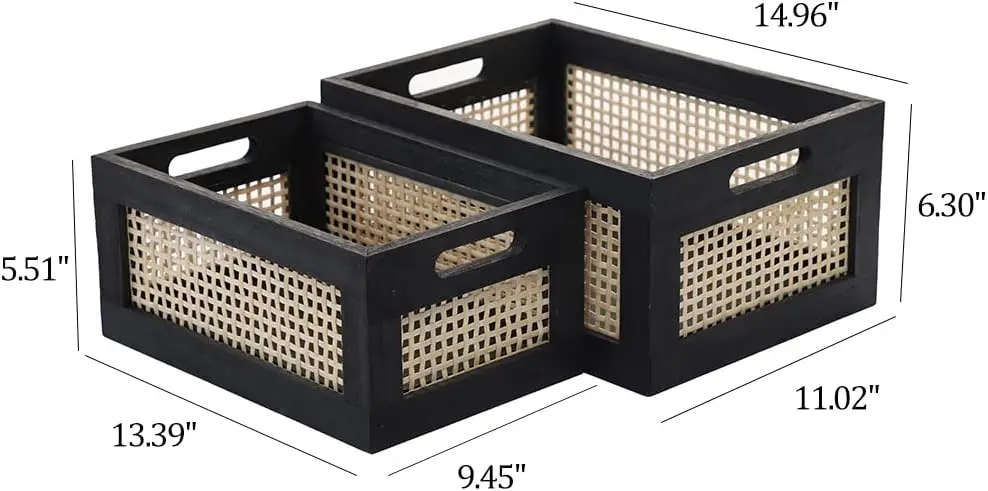 Desktop storage basket  miscellaneous items office drawer storage box wooden frame storage basket