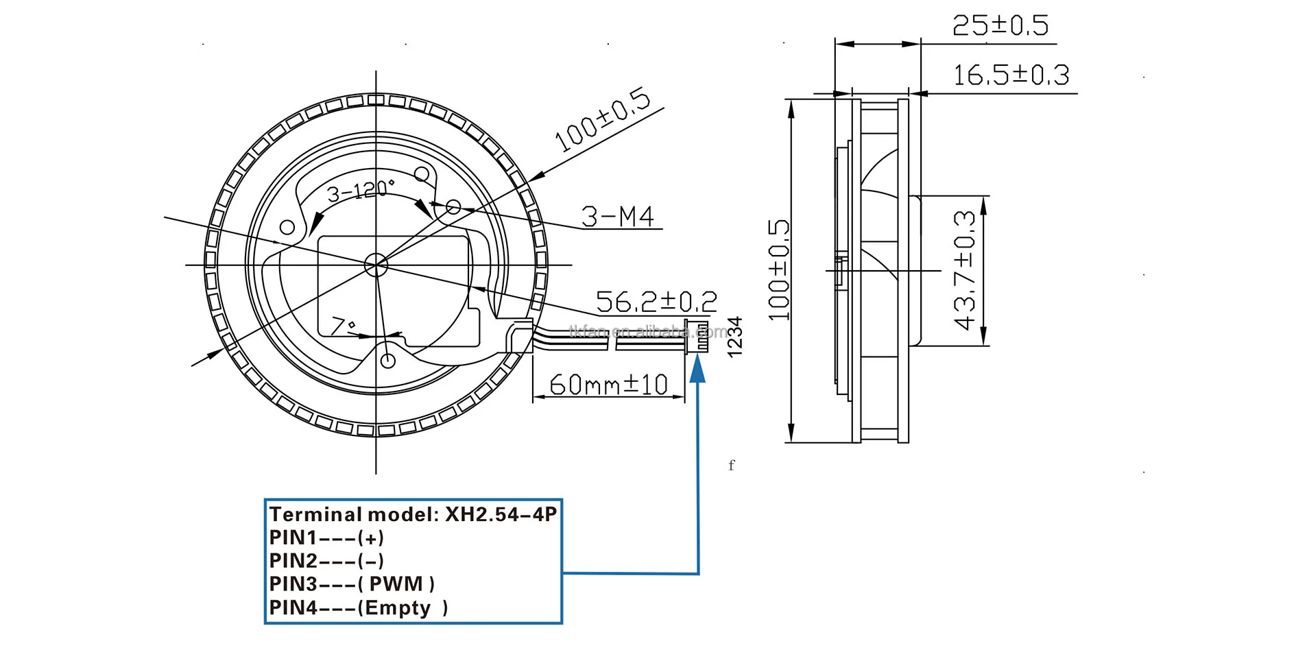 Radial Fan, Brushless, 12V, Centrifugal, 4000rpm - detail 8