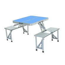 Portable Five-Piece Aluminum Alloy Folding Table and Chair Set for Outdoor Dining Camping Self-Driving Tours