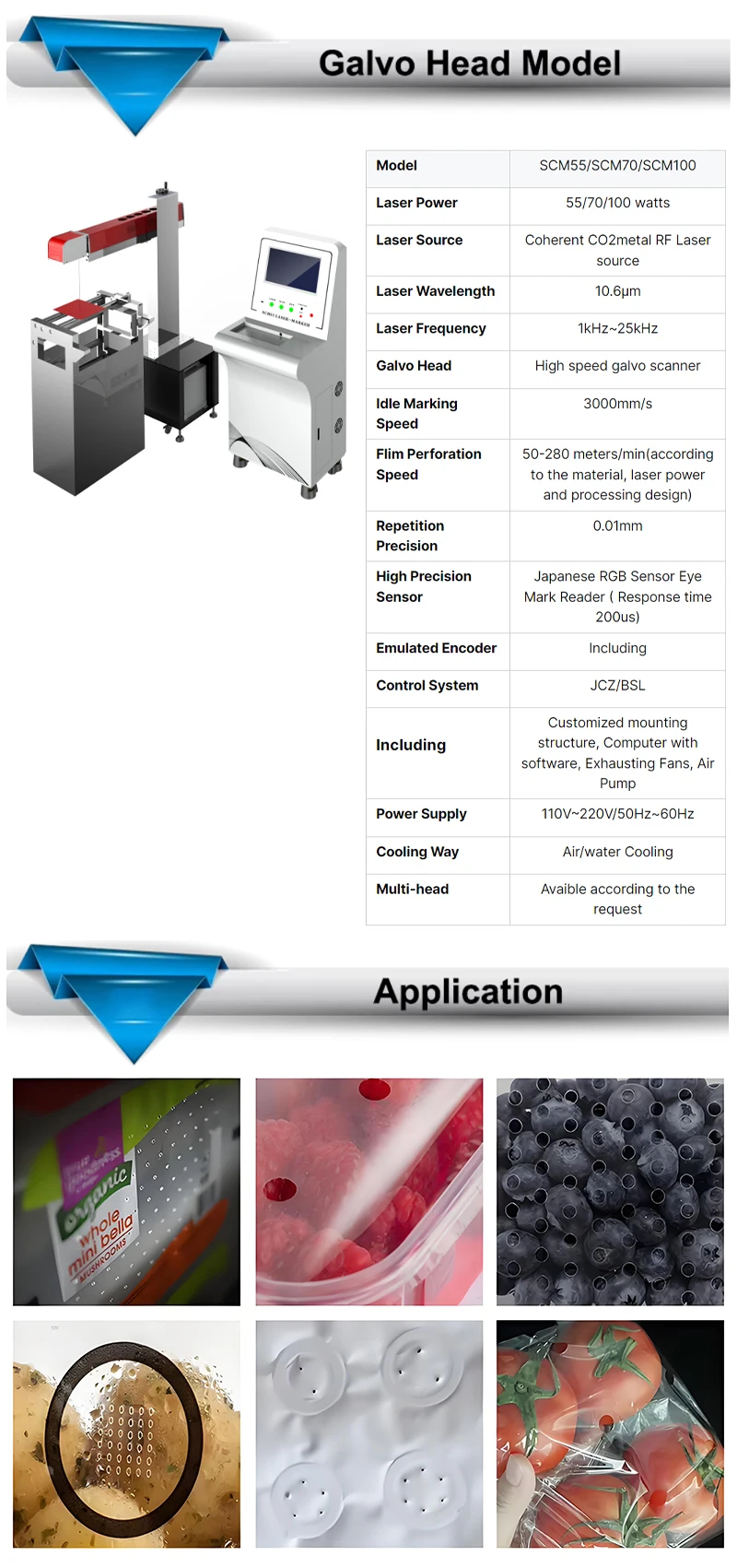 3D Dynamic Focus Double Head CO2 & RF Laser Tube Easy Tearing Line for Packaging Industry Supported File Formats AI PLT BMP