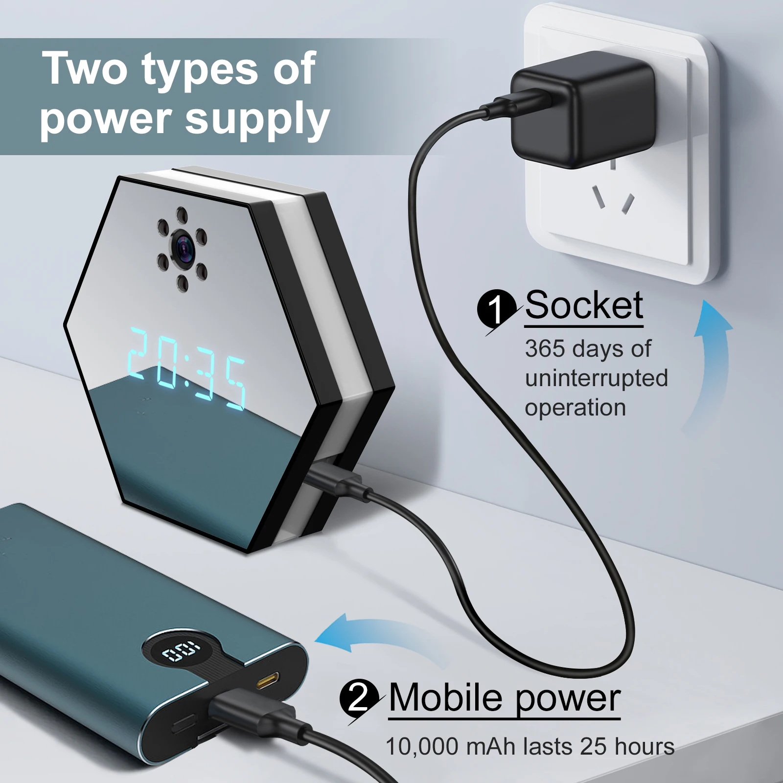 Z17 Clock 2MP IWFCAM APP WIFI security ip camera Wireless Battery Powered WIFI Camera Mini WIFI Diamond Clock Camera